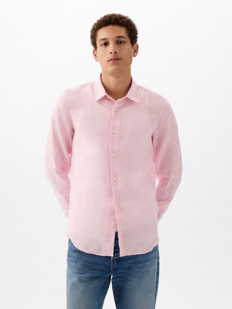 

Льняная рубашка Gap, розовый
