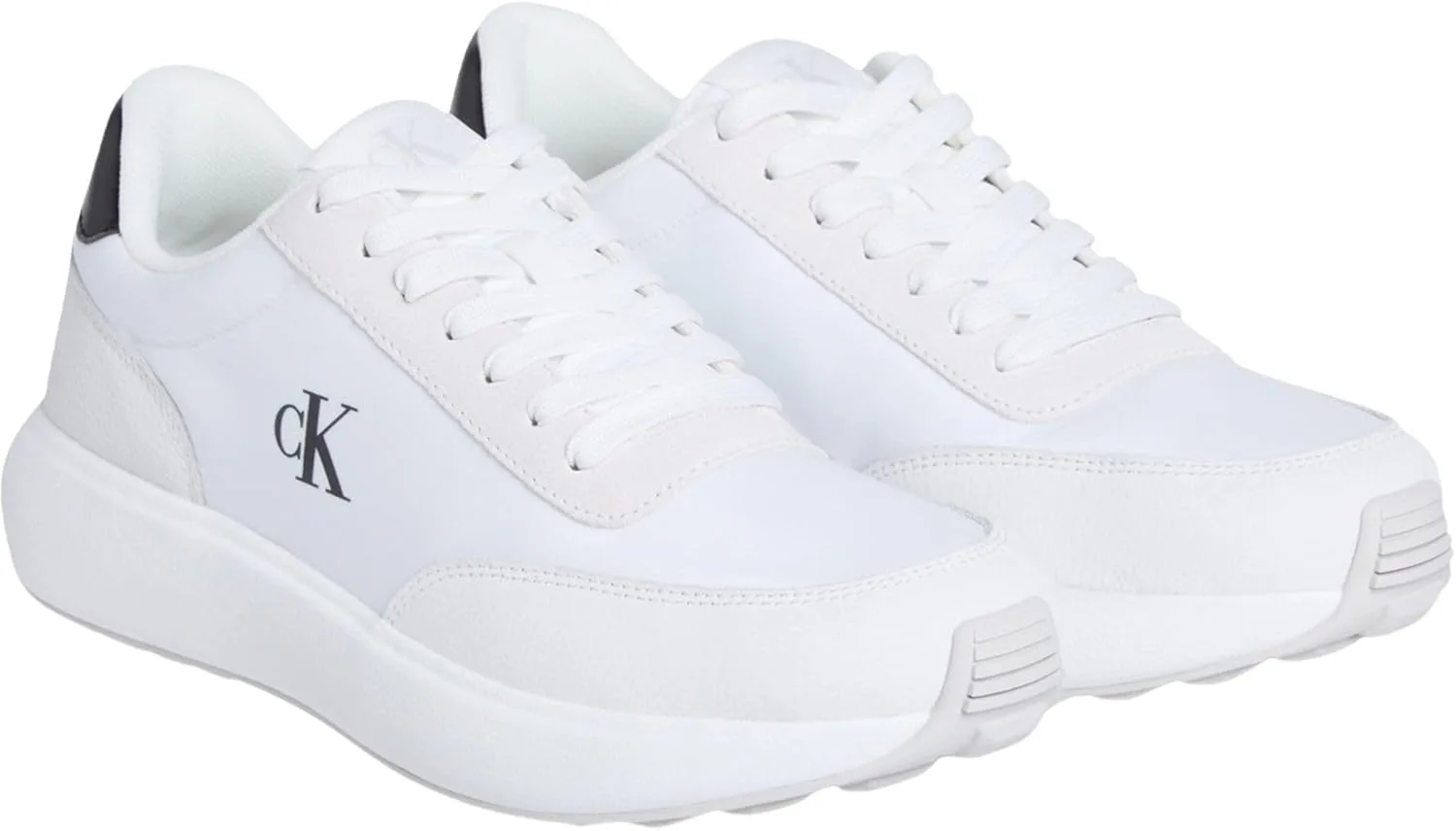 Мужские кроссовки Calvin Klein Athleisure Runner на шнуровке Ny-su Ym0ym01370 Low Top, белый/черный — фото 3