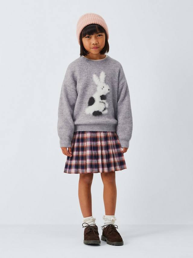 

Детский свитер с пушистым кроликом John Lewis, Purple