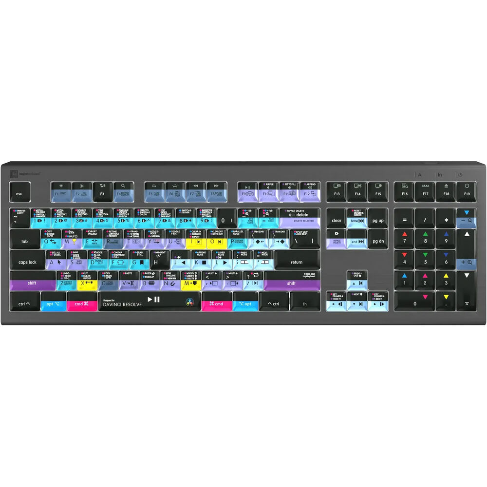 

Клавиатура Logickeyboard ASTRA 2 с подсветкой для DaVinci Resolve 18 и 19 (Mac, английский (США))