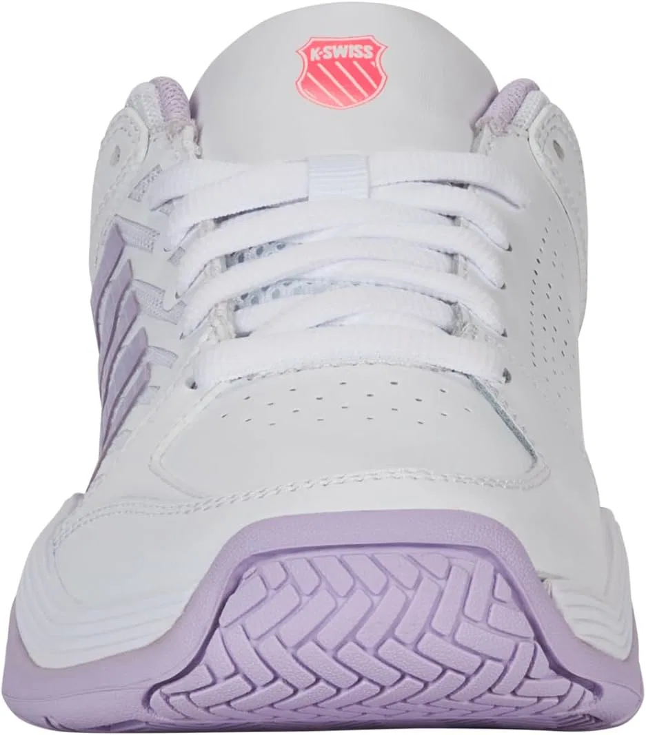 Кроссовки теннисные K-Swiss Court Express 2, White/Orchid Petal/Neon Blaze — фото 3