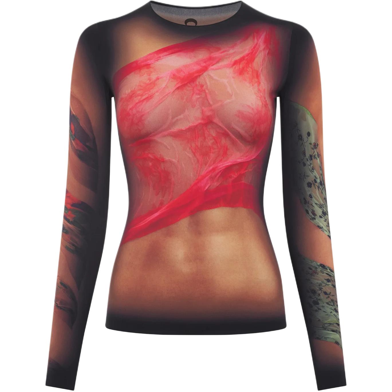 

Футболка с принтом луны Marine Serre, мультиколор