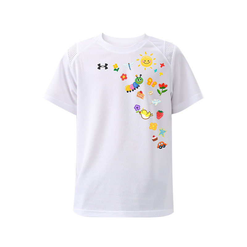 

Футболка с коротким рукавом для детей быстросохнущая Under Armour, белый