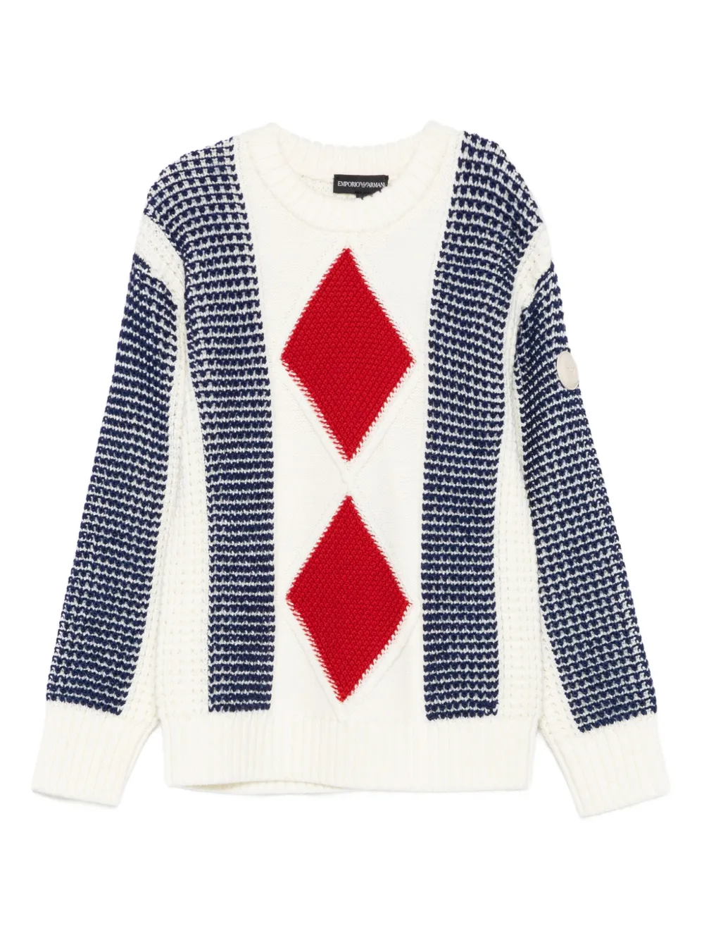 

Свитер фактурной вязки Emporio Armani Kids, белый