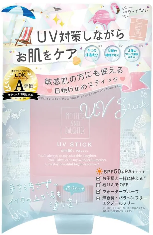 Солнцезащитный стик MOTHER AND DAUGHTER Clear UV Stick SPF50+ PA+++ прозрачный 15 г Mother And Daughter M&D — фото 2