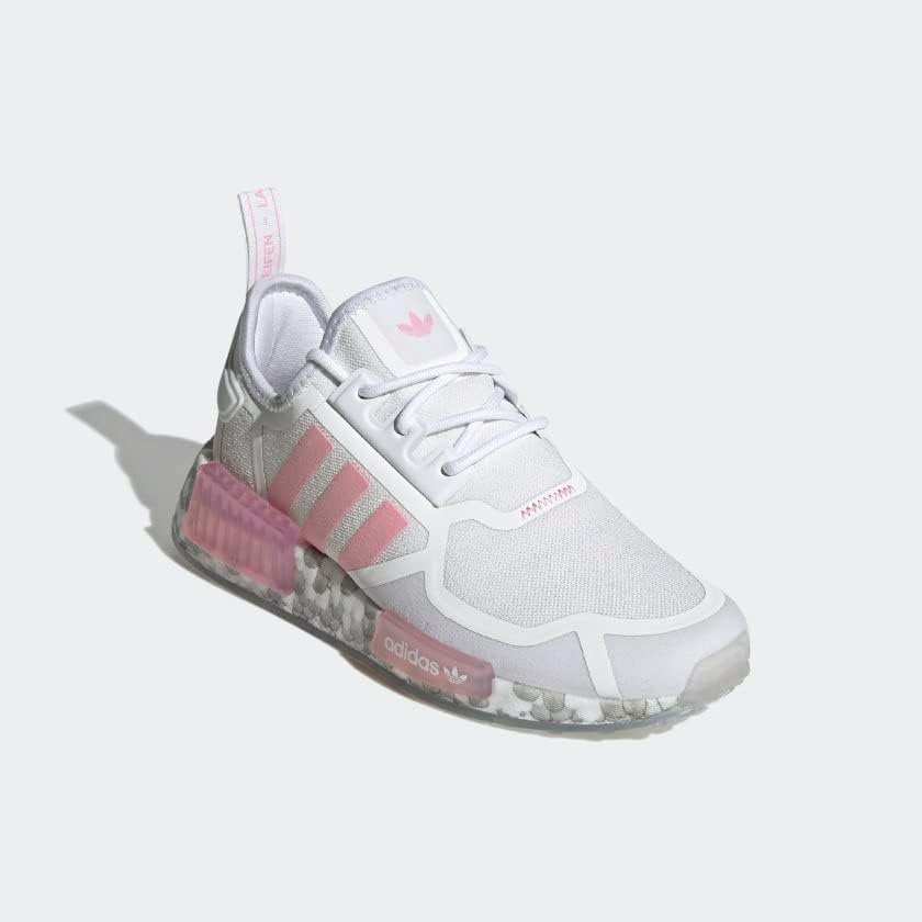 Детские кроссовки adidas Originals мальчики Nmdr1 J, белый/розовый/светло-розовый — фото 4