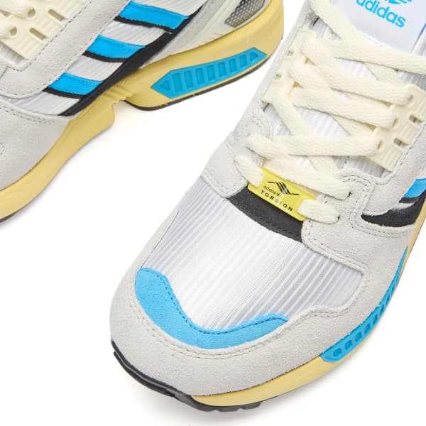 Zx 8000 mig кроссовки Adidas, ftwr белый, lucid aquamarine & powder желтый — фото 4
