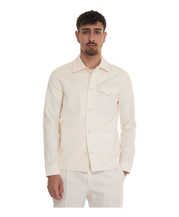 

Рубашка на пуговицах с нагрудным карманом Hindustrie, бежевый