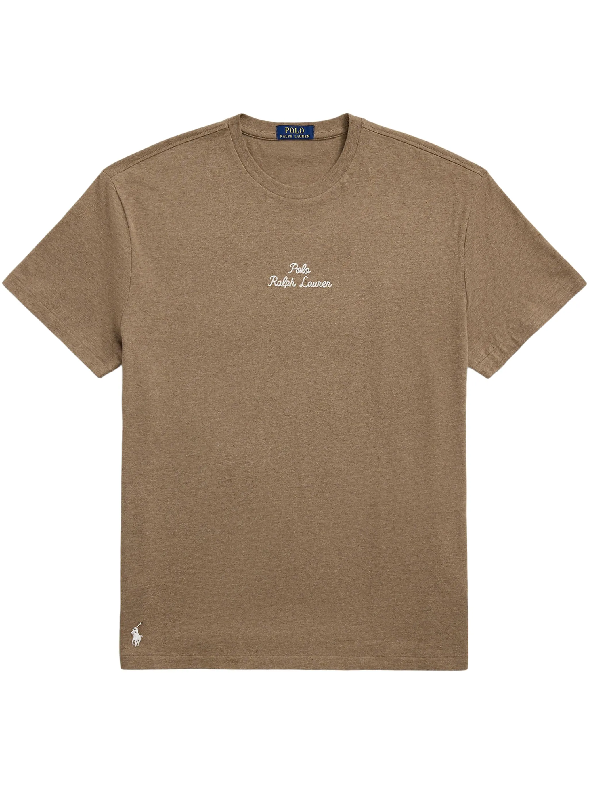 

Футболка с вышитым логотипом Polo Ralph Lauren, коричневый