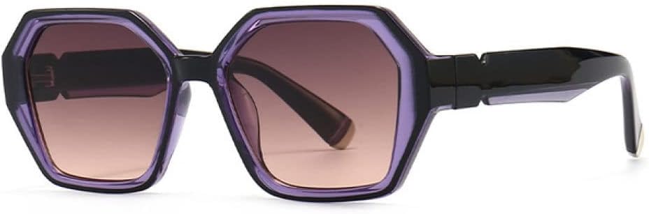 

Ретро-многоугольные разноцветные солнцезащитные очки для женщин, солнцезащитные очки с защитой от УФ-излучения UV400 для мужчин, градиентные солнцезащитные очки LANGSER, Purple Gray