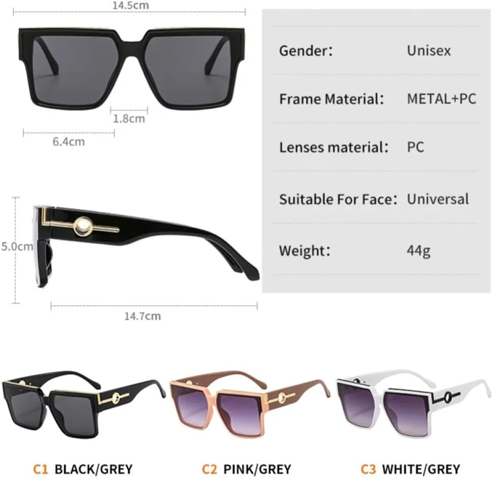 

Женские солнцезащитные очки в винтажном стиле с крупной оправой, мужские модные солнцезащитные очки класса люкс с защитой от УФ-излучения UV400 LVTFCO, Pink