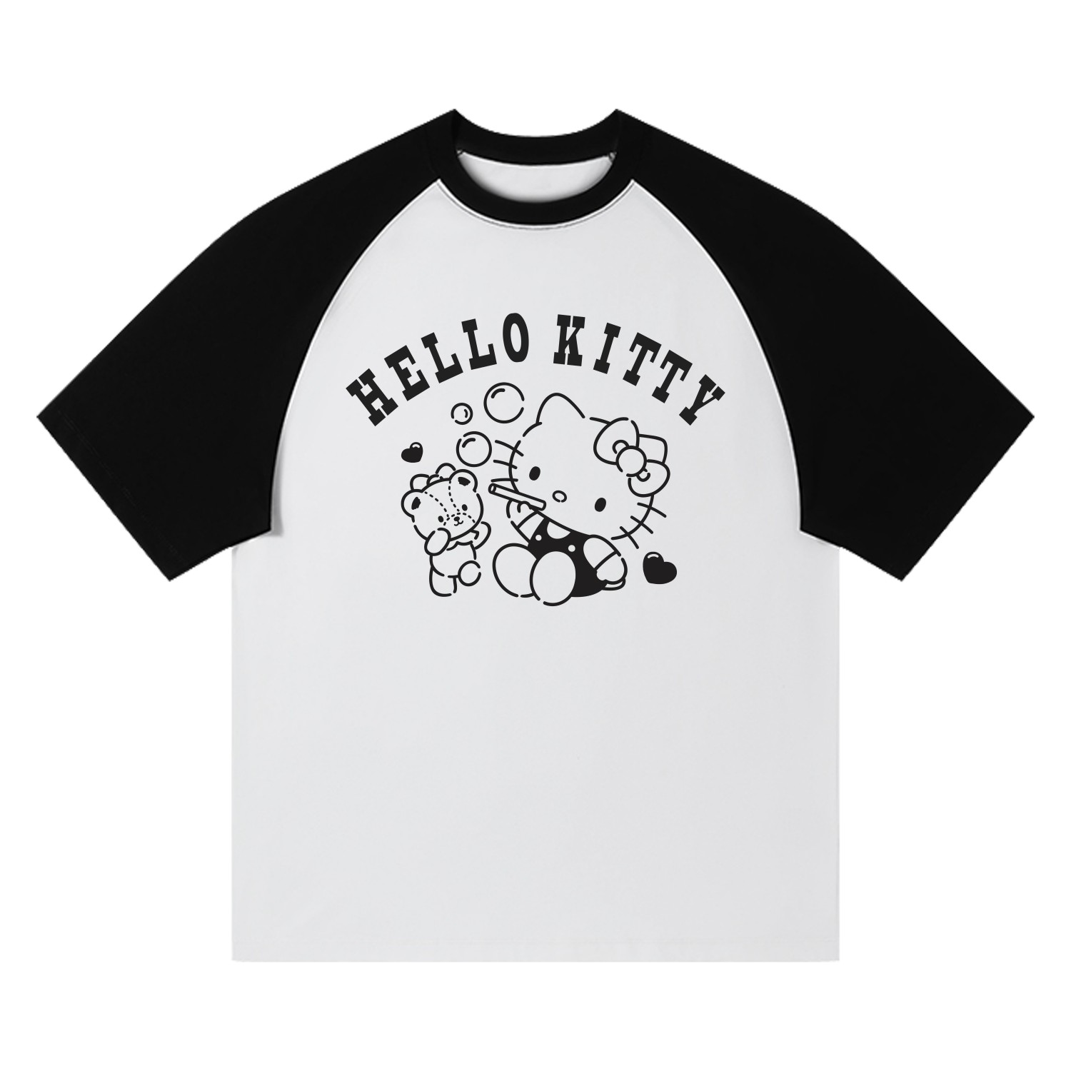 

Sanrio Футболка Hello Kitty Unisex черная, белая, Черный, Sanrio Футболка Hello Kitty Unisex черная, белая