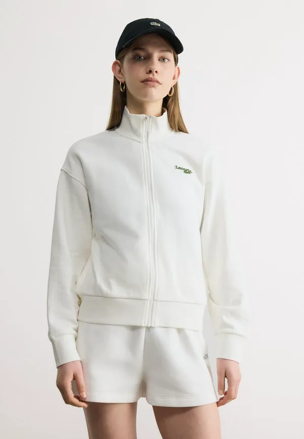 Толстовка на молнии Lacoste Flour, спортивная, серая