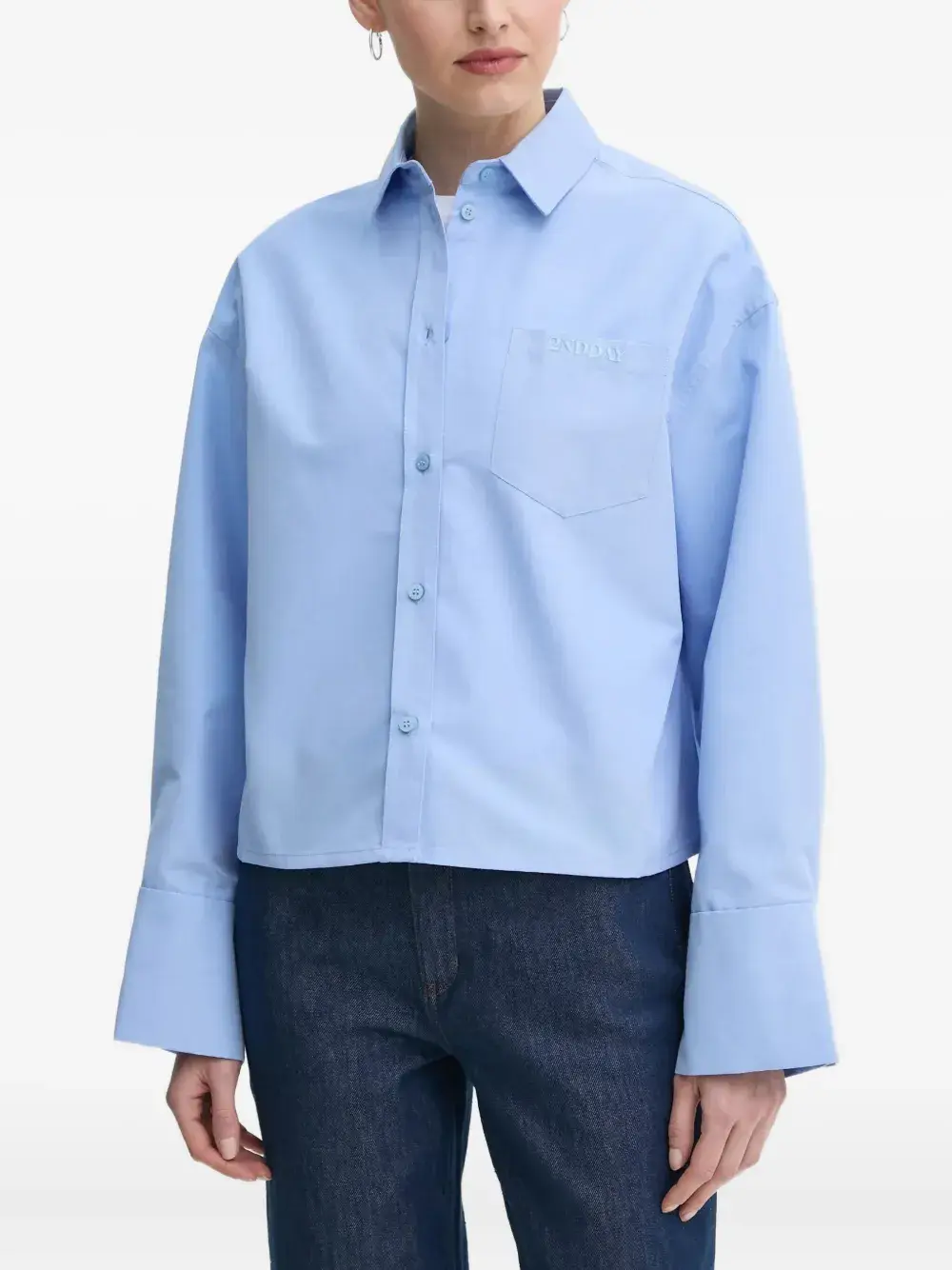 

Рубашка с вышивкой Day Birger Et Mikkelsen, синий