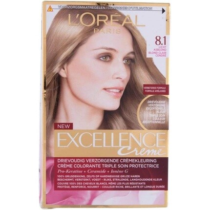 

Краска для волос L'Oreal Paris Excellence Cream 8.1 Светло-пепельный блондин