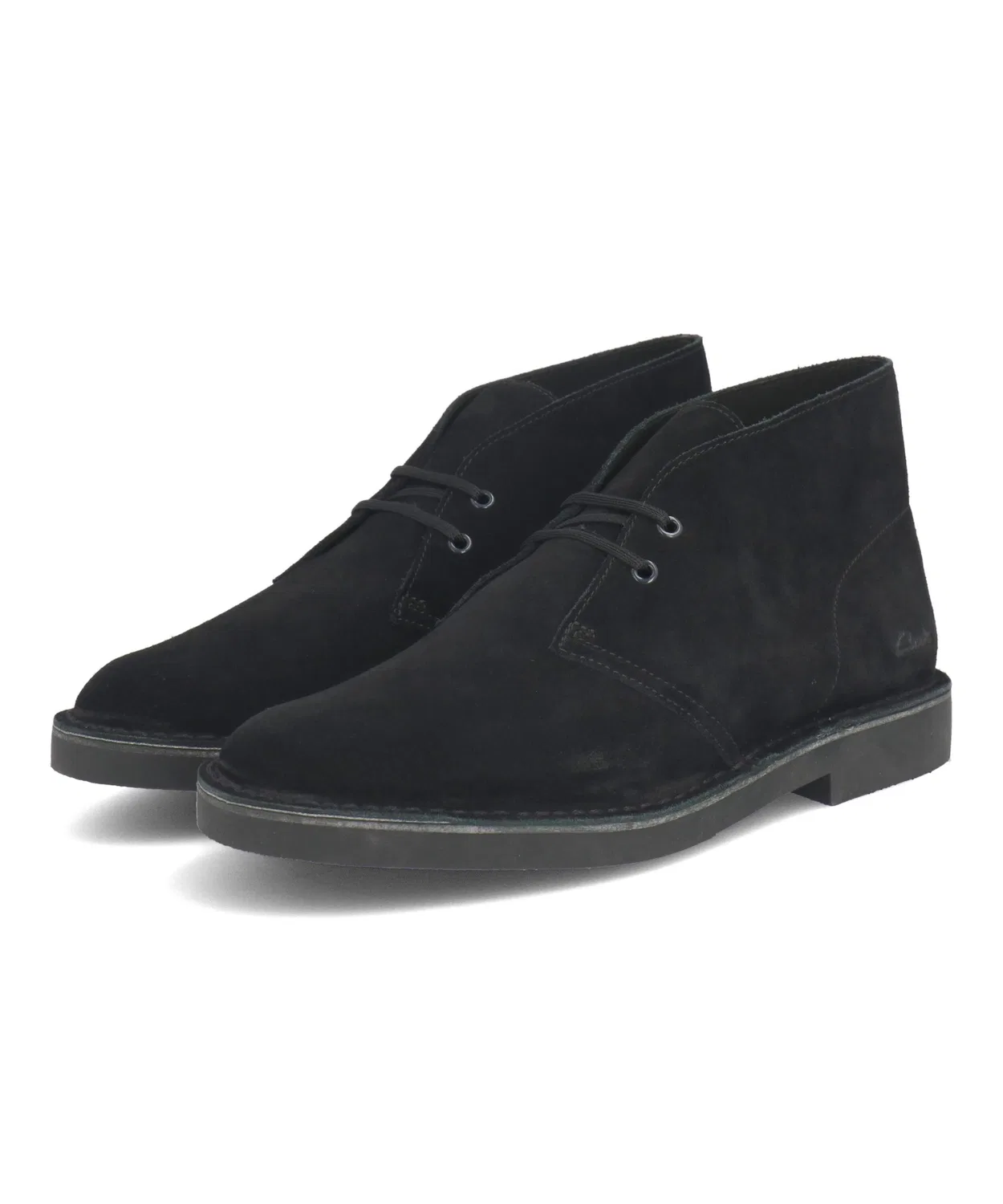 Ботинки мужские Desert Boots Evo Clarks на шнуровке из замши 3 см чёрный