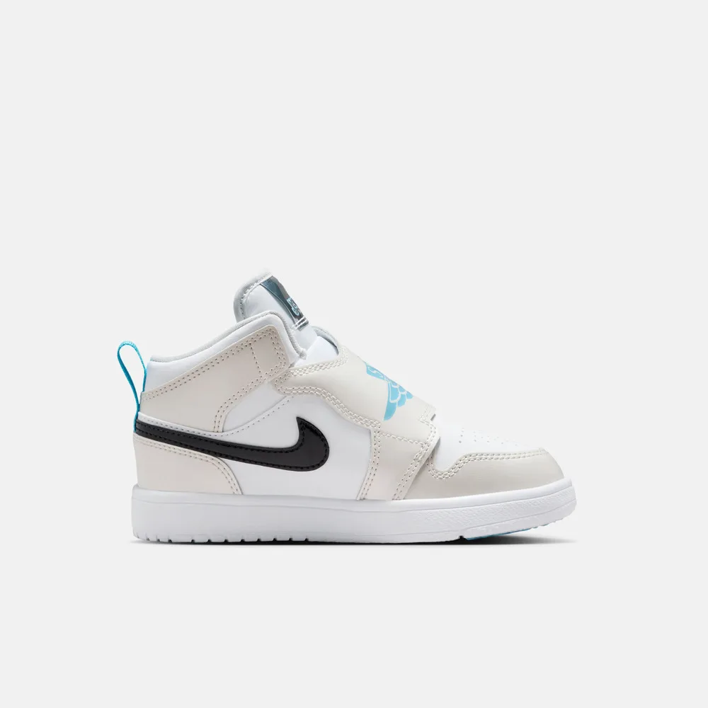 Jordan Детские баскетбольные кроссовки Sky 1 Fabric Mid top серо-белые для детей 3-7 лет — фото 4