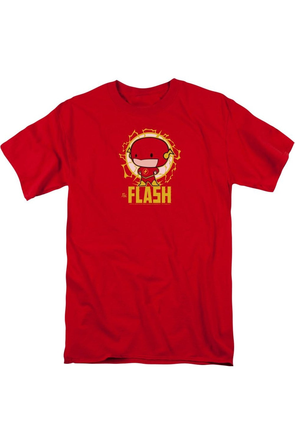 

Футболка с коротким рукавом для взрослых DC Comics Flash Flash Chibi Gildan, красный