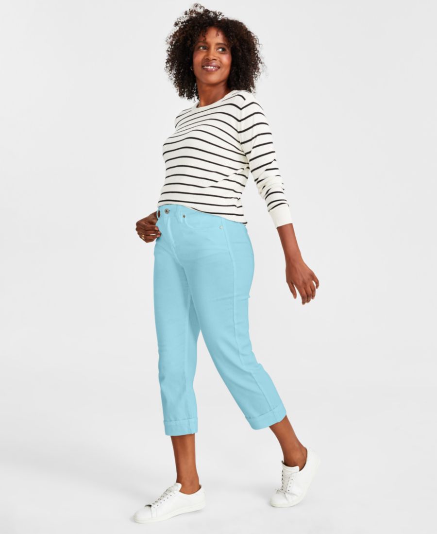 

Женские джинсы-капри средней посадки для женщин с пышными формами, размер 2-28W Style & Co, Quick Dip