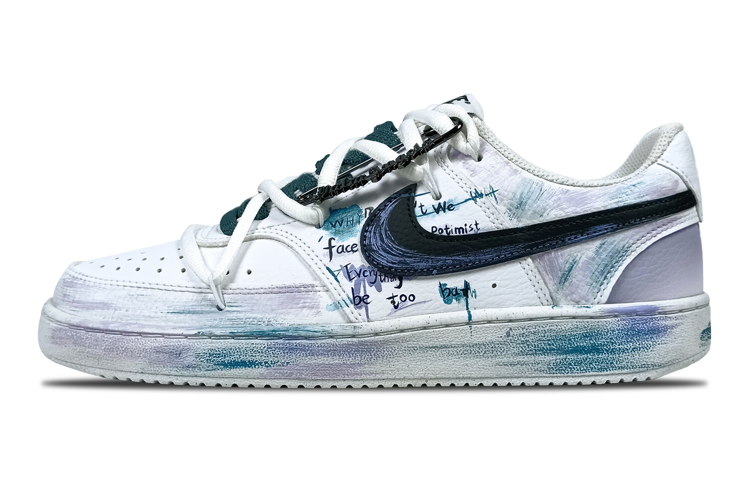 

Кроссовки для скейтборда Court Vision 1 женские, низкие, черный Nike
