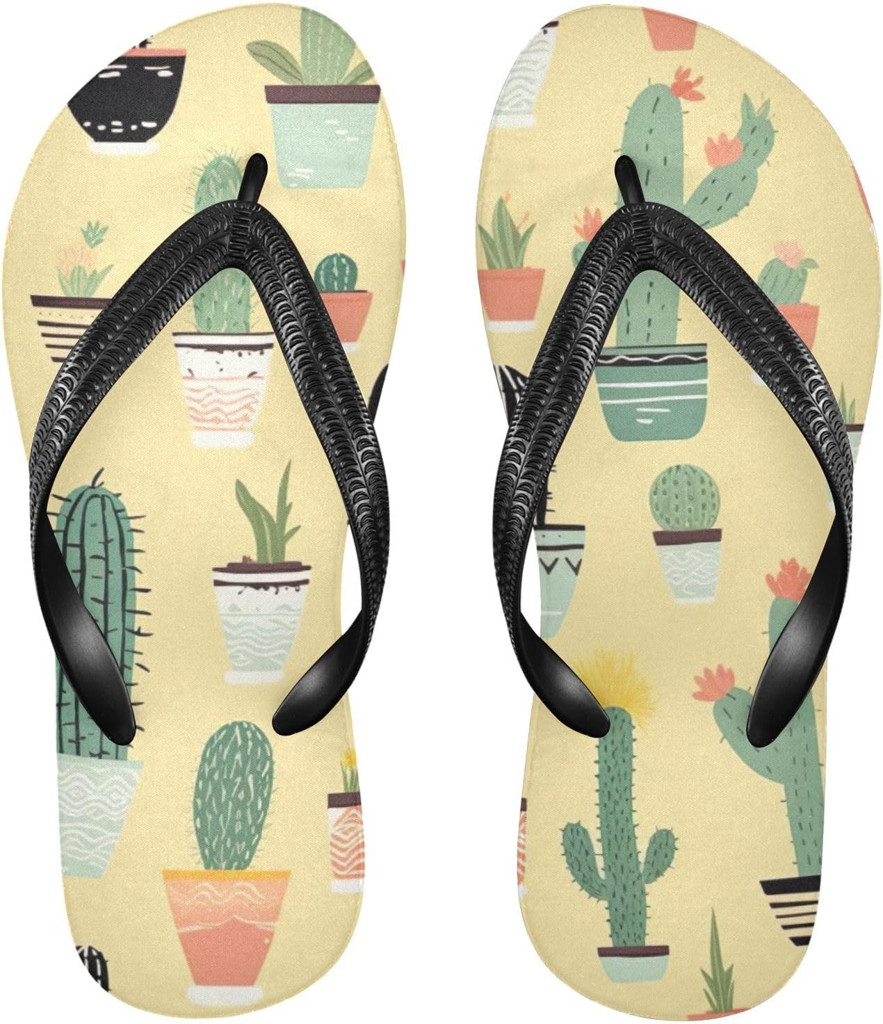 

Женские и мужские летние пляжные шлепанцы Cactus Green, повседневные сандалии для душа Kfbe