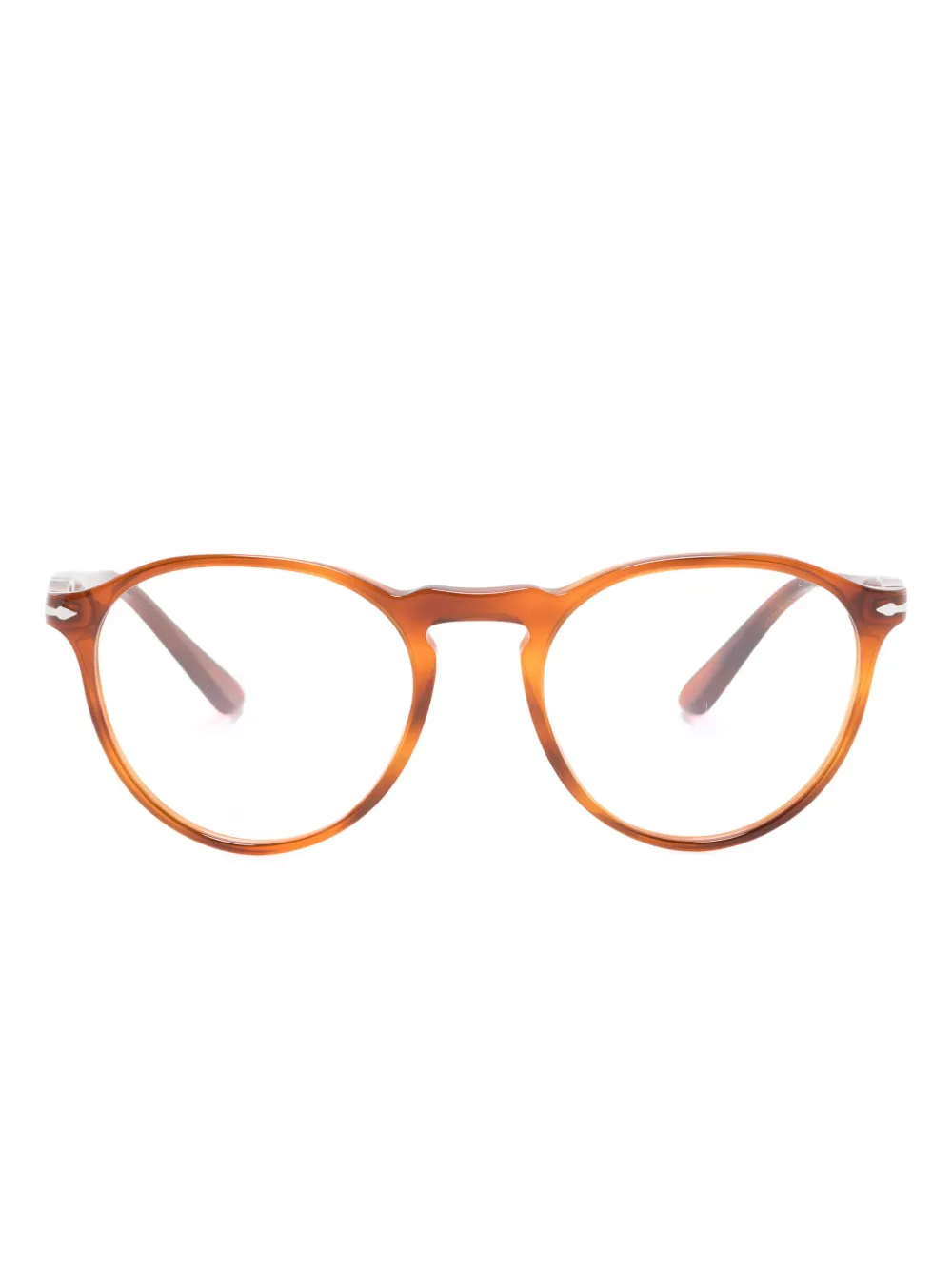 

Очки в круглой оправе черепаховой расцветки Persol, коричневый