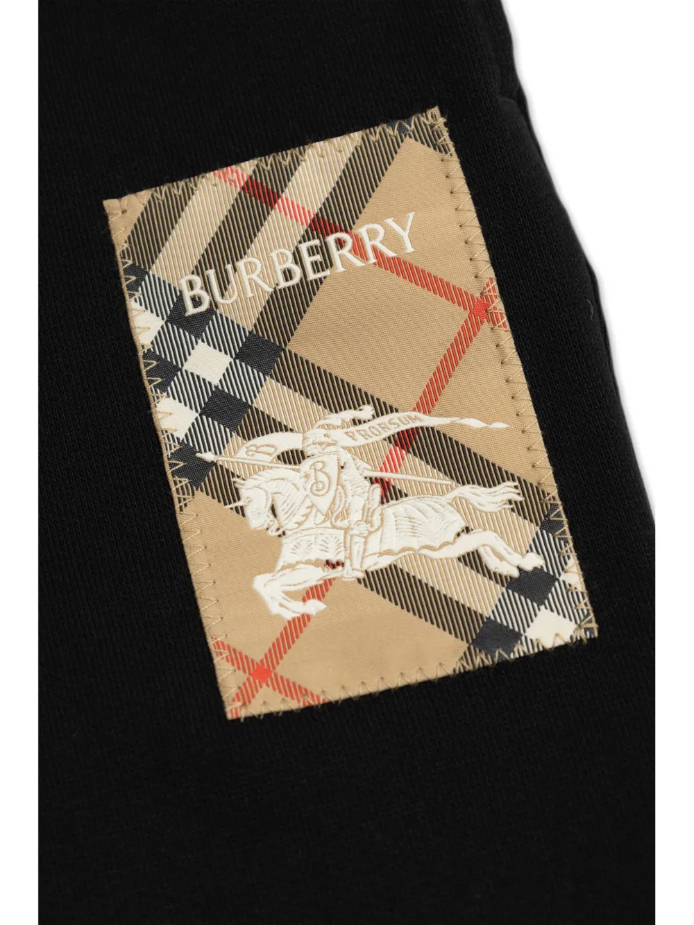 Спортивные брюки с нашивкой-логотипом BURBERRY KIDS, черный — фото 3