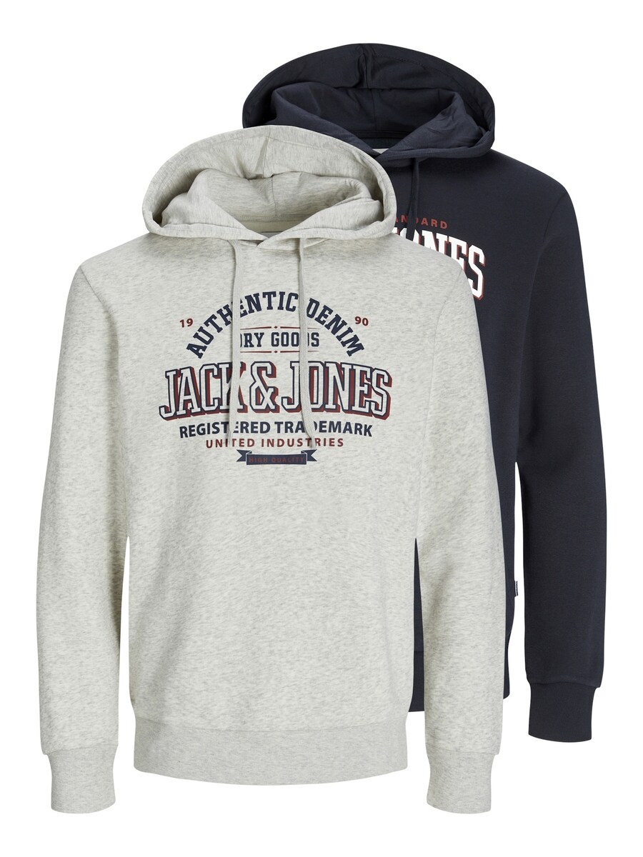 

Толстовка с капюшоном JACK & JONES Sweatshirt, цвет navy/white/mottled white