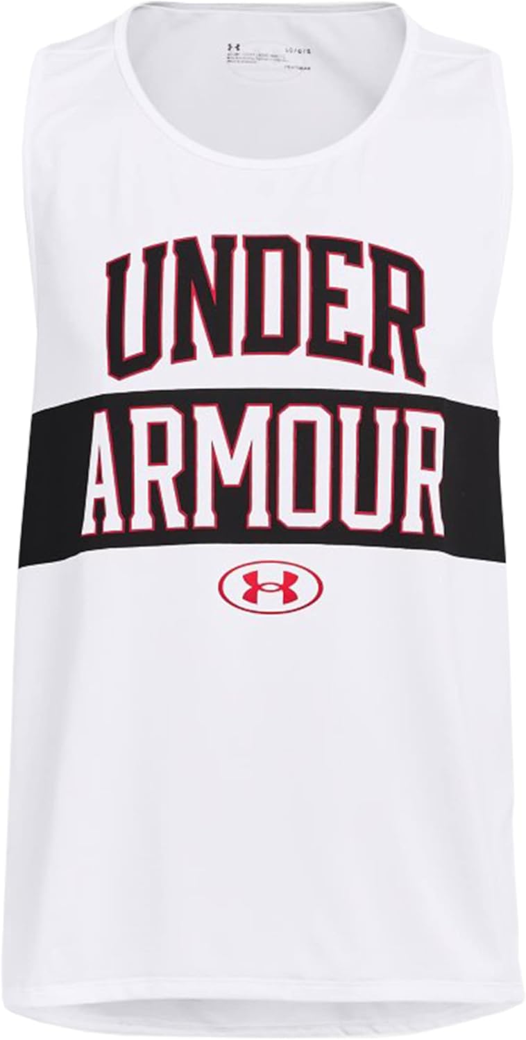 

Under Armour мужская футболка-майка tech tank printed, White (100)/Red