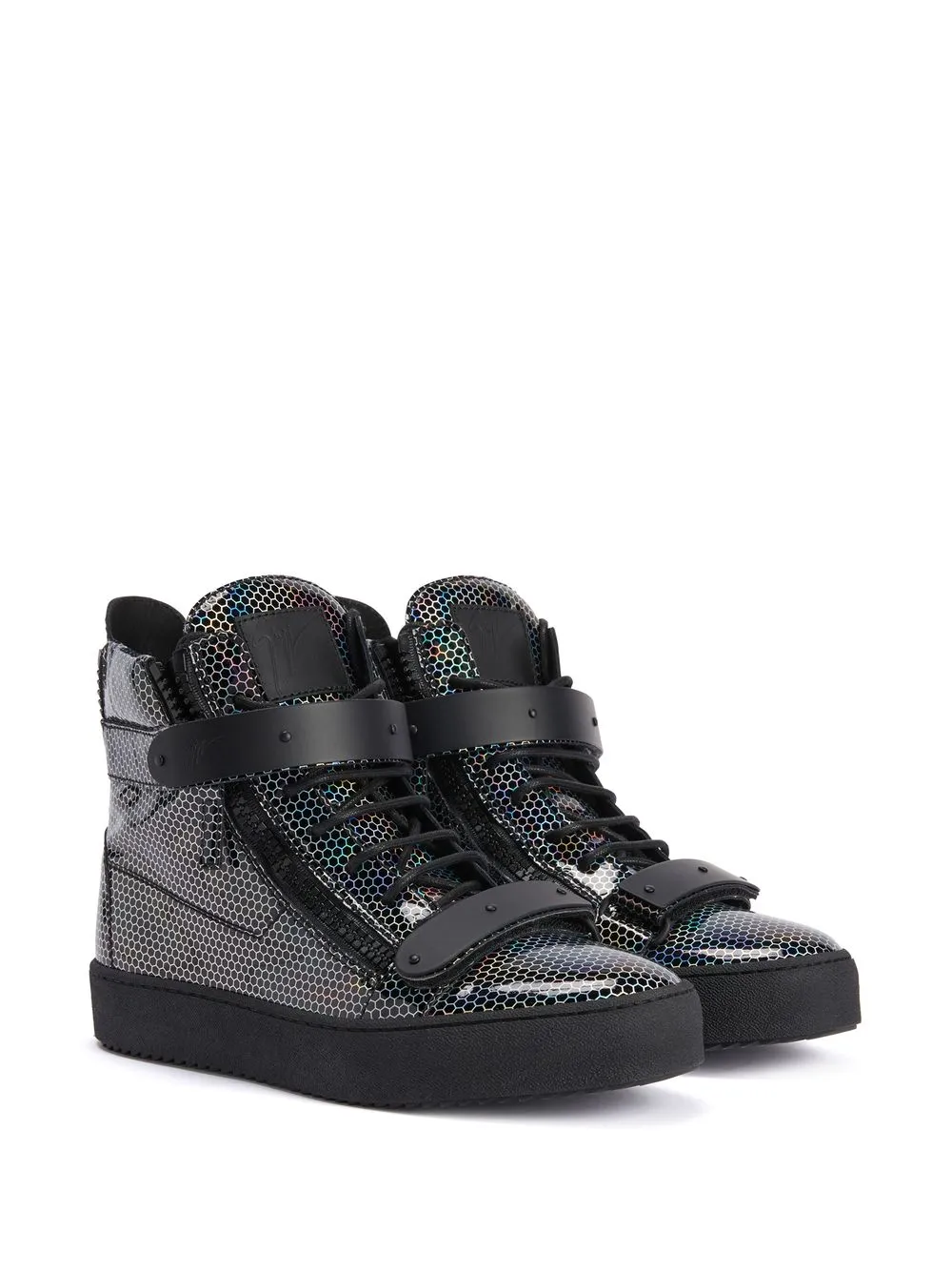 Высокие кеды с голографическим эффектом Giuseppe Zanotti, черный — фото 2
