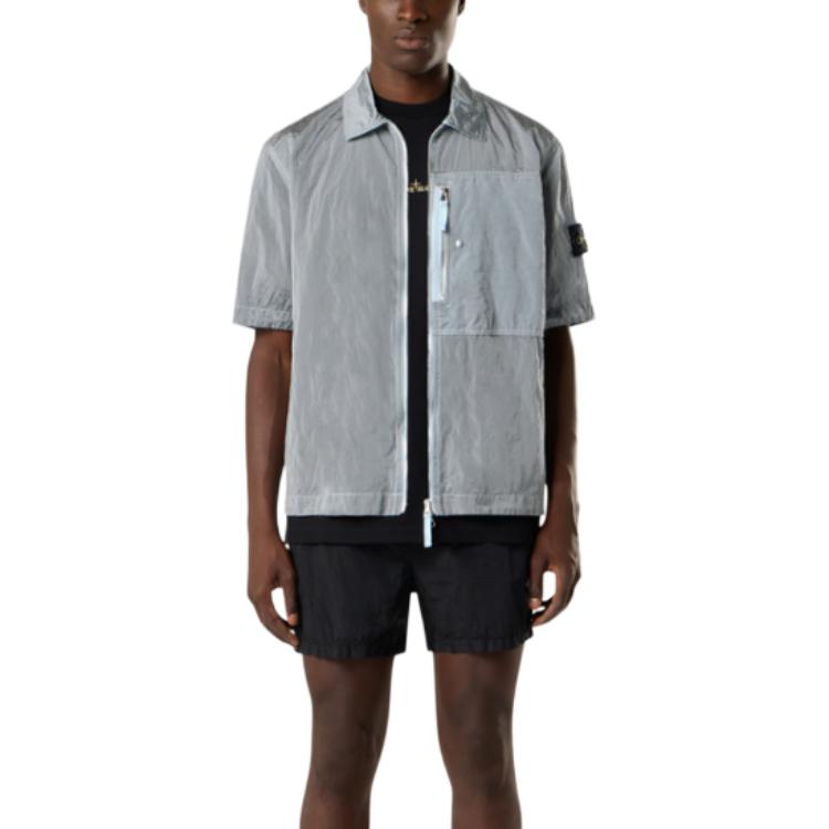 Футболка из хлопка с вышитым логотипом STONE ISLAND, черный — фото 3