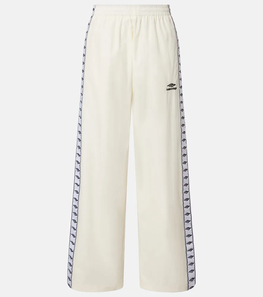 Спортивные штаны из смесовой хлопковой ткани Balenciaga, белый