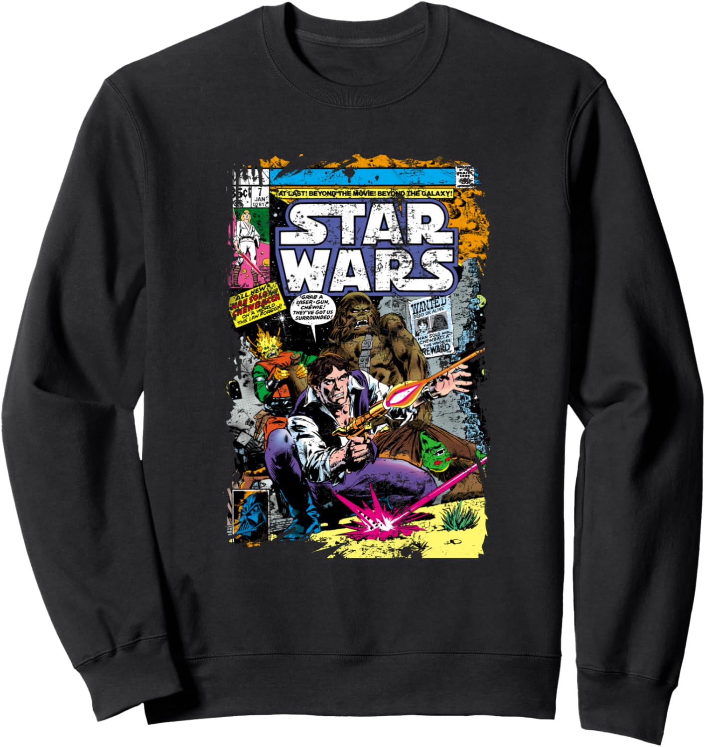 

Классическая толстовка по мотивам комиксов «Звездные войны» с Ханом Соло и Чубаккой, черная Star Wars, Черный, Классическая толстовка по мотивам комиксов «Звездные войны» с Ханом Соло и Чубаккой, черная Star Wars