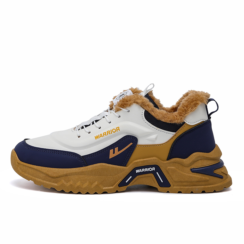 

Мужские повседневные низкие кроссовки с амортизацией, противоскользящие, износостойкие, водонепроницаемые, утепленные, увеличивающие рост WARRIOR, бежевый хаки