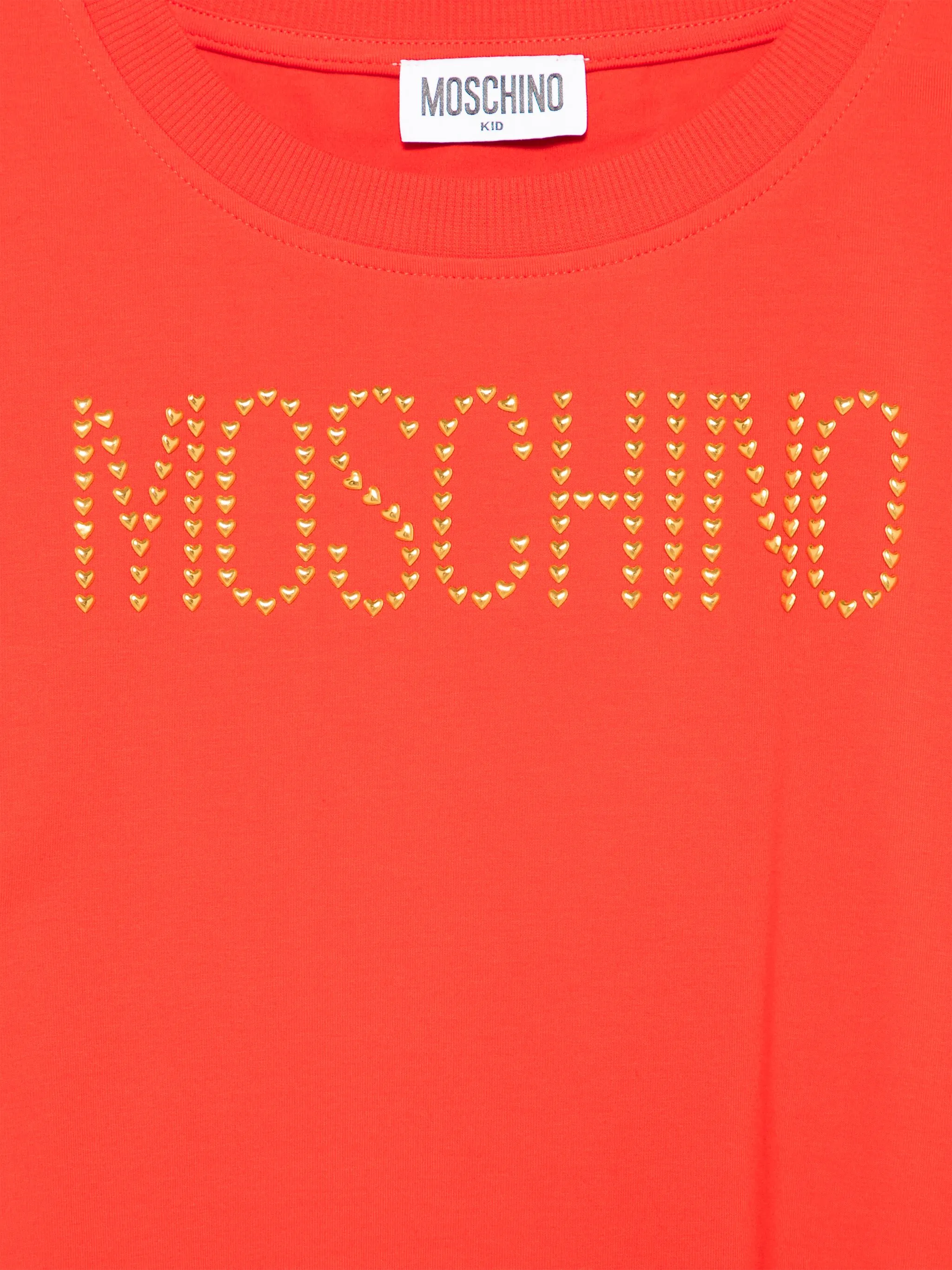 Футболка с заклепками Moschino Kids, красный — фото 3