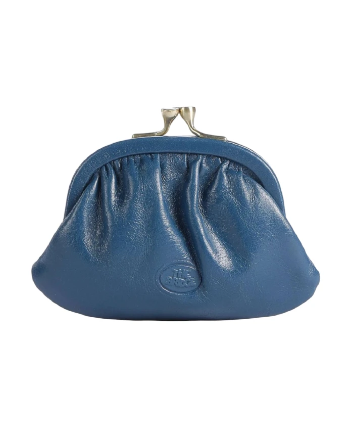 

Кожаный кошелек с металлической застежкой The Bridge, синий