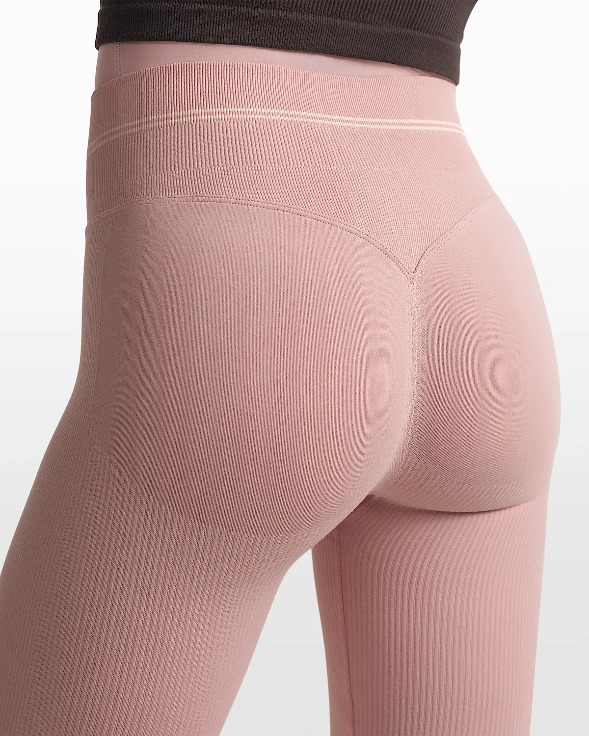 Женские леггинсы NikeSKIMS Ribbed Seamless с высокой посадкой, длина 26", NSKM Himalayan/NSKM Ecru — фото 3