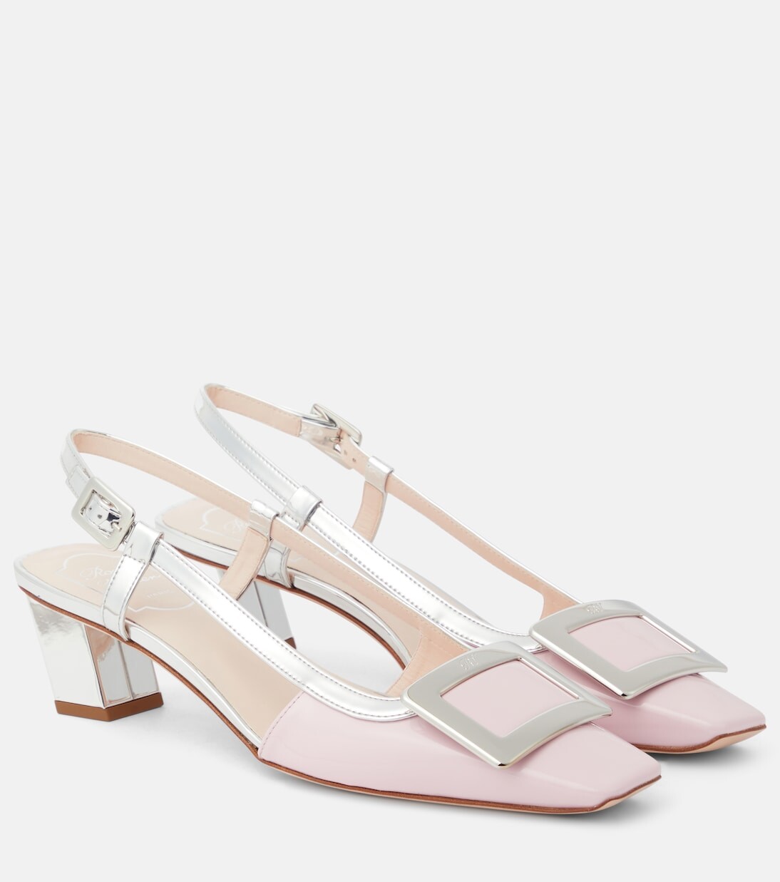 Лакированные туфли belle vivier с пяткой на пятке Roger Vivier, розовый