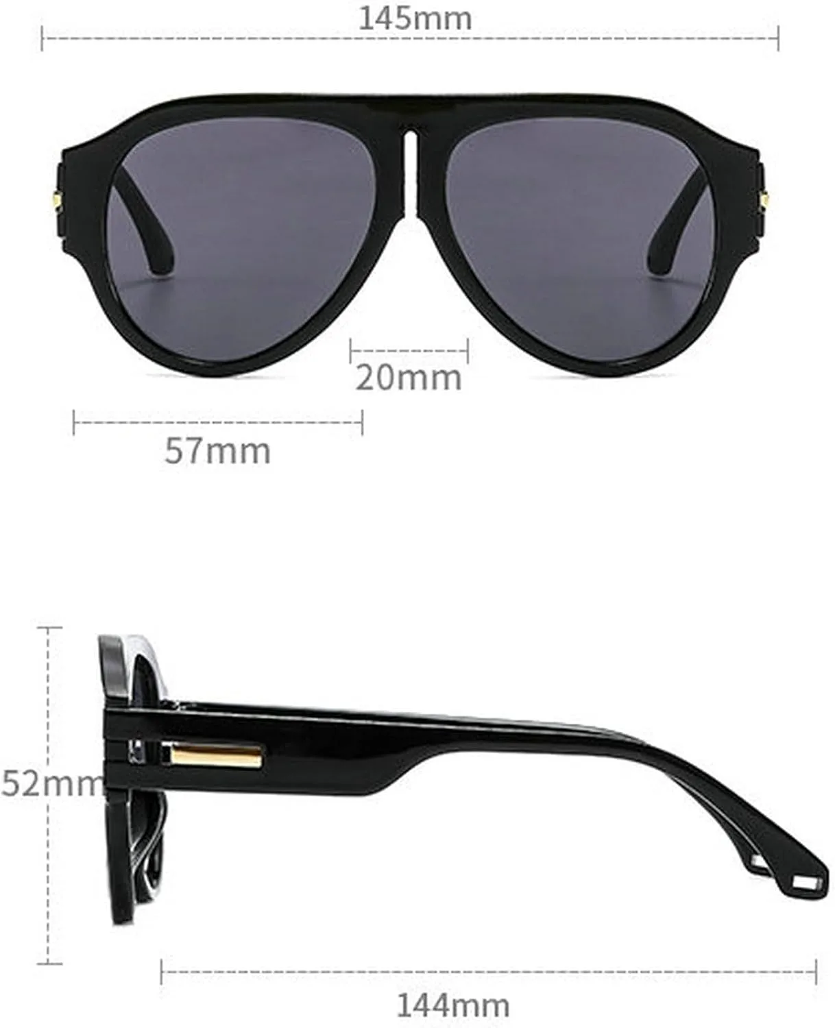 

Солнцезащитные очки COTIA увеличенного квадратного размера для женщин и мужчин, в стиле ретро, ​​пилотские, классические, для активного отдыха, Green Clear