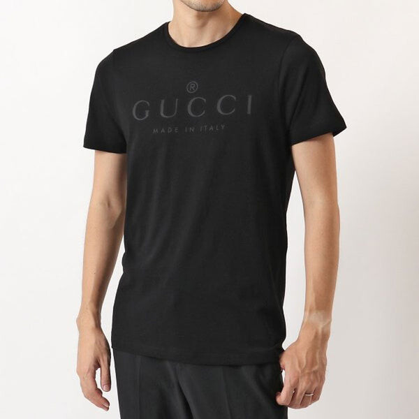 Футболка GUCCI Logo T-shirt 'Black', черный — фото 4