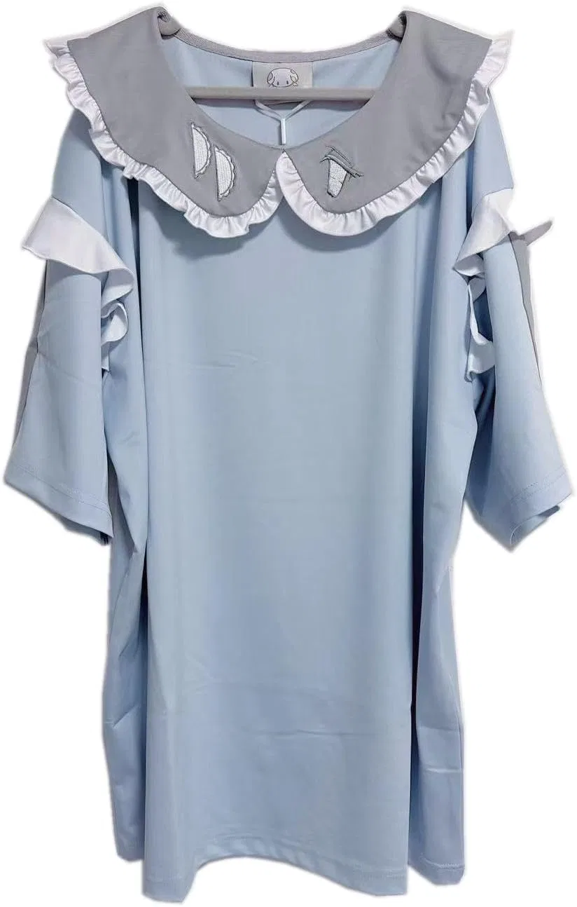 Футболка с кружевными рукавами pipoo, Water Blue