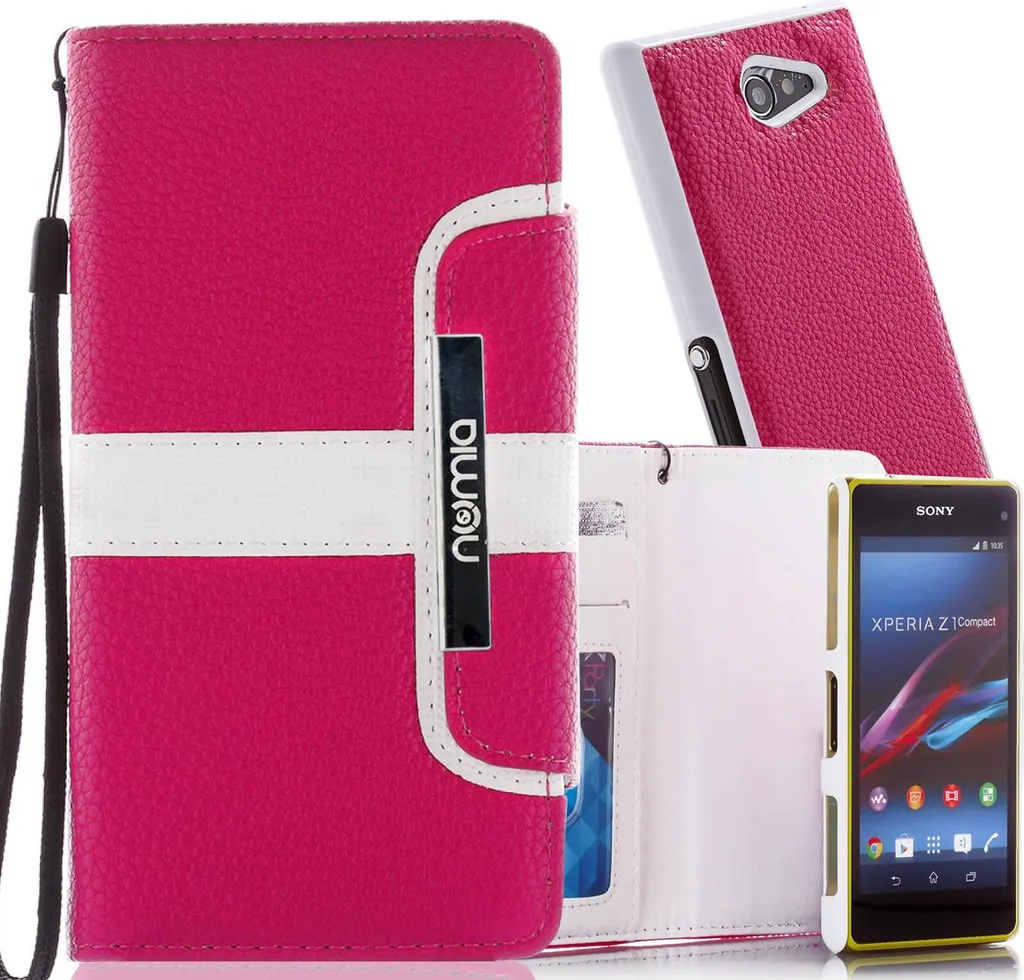 

Чехол для Sony Xperia M2 (D2303) Numia Bookstyle 2 в 1 розово-белый