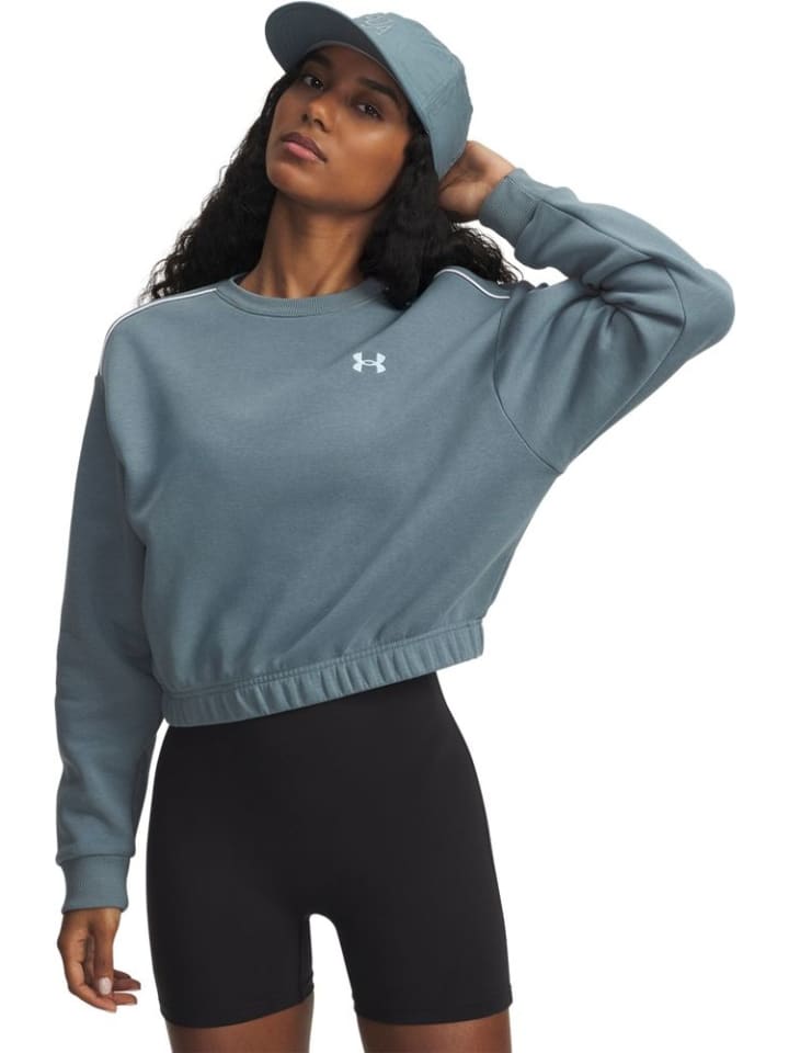 

Флисовая куртка/свитер Rival Fleece Piped Crew синего цвета Under Armour