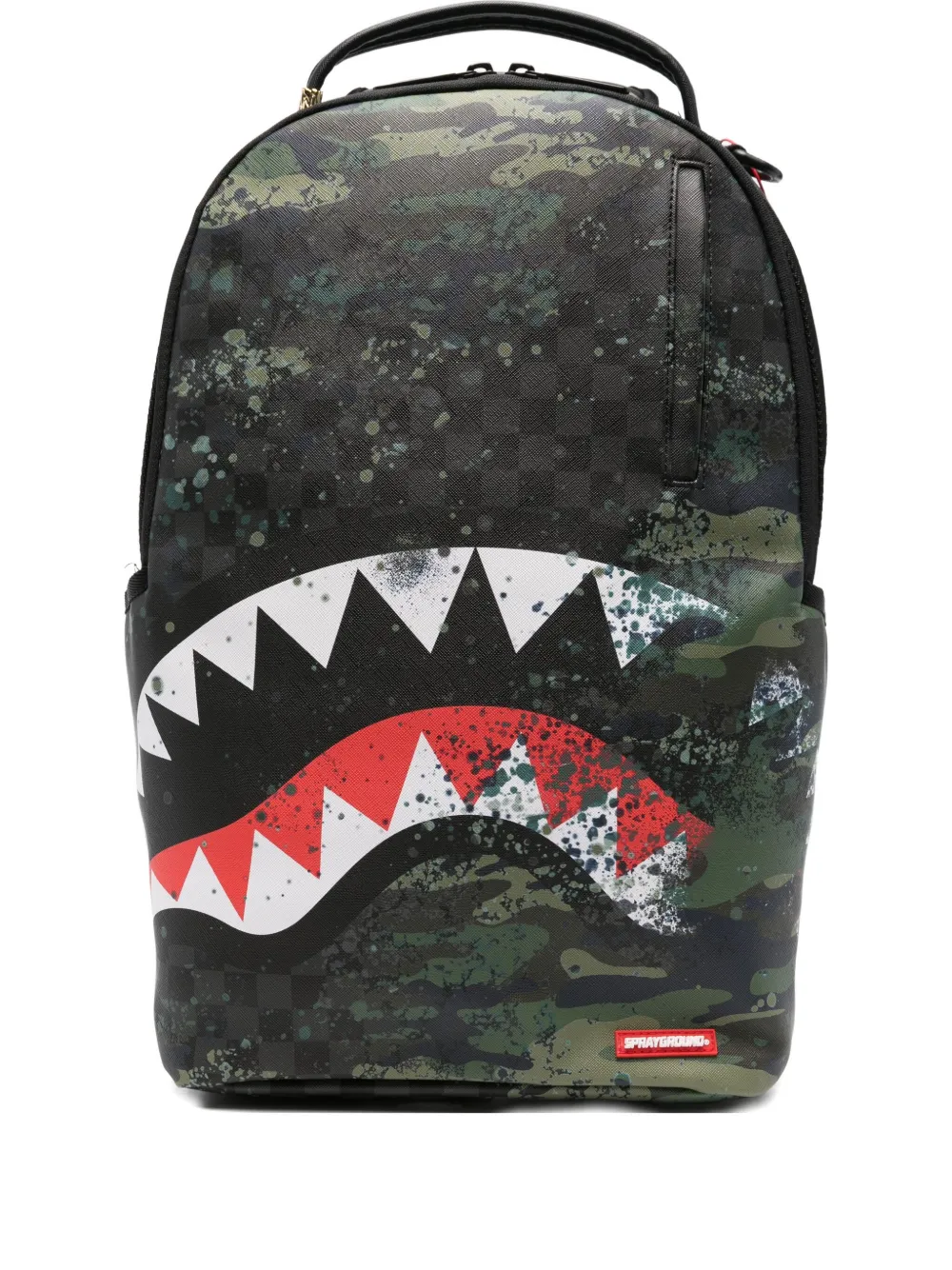 

Рюкзак с камуфляжным принтом и пятнами Sprayground, черный