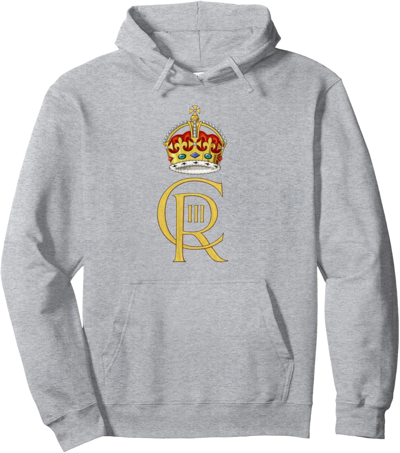 

Длинная толстовка Long Live The King Of England! God Save The King! Long Live The King!, серый