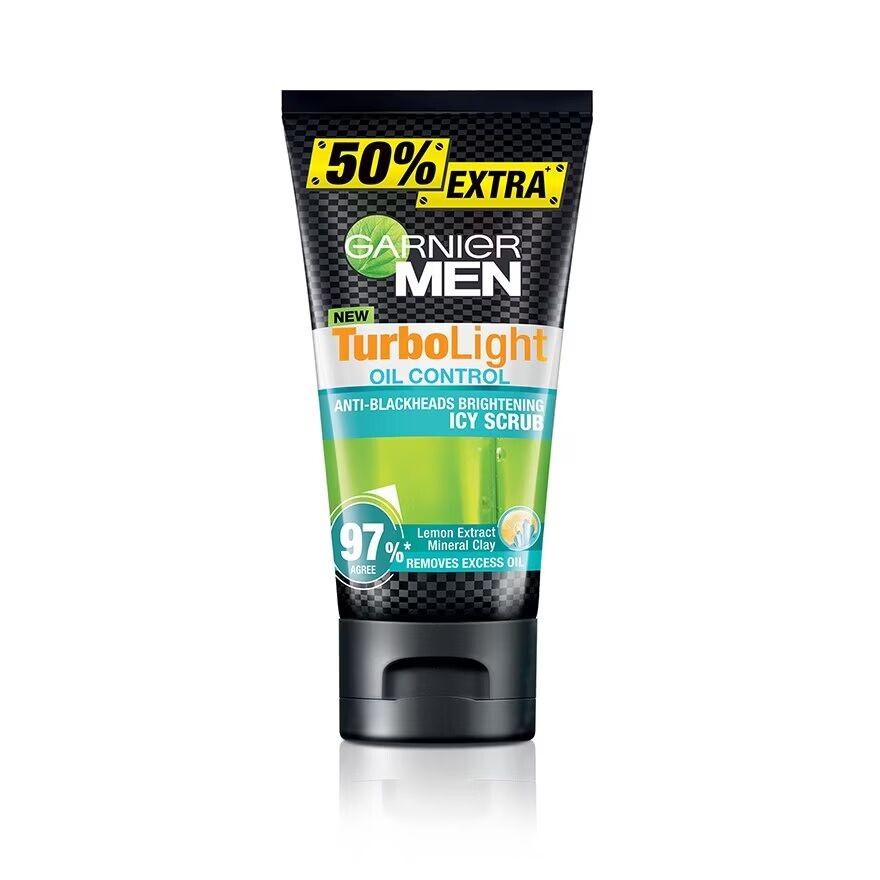 

Garnier Men Скраб Turbo Light Oil Control 150 мл, Green Light Blue