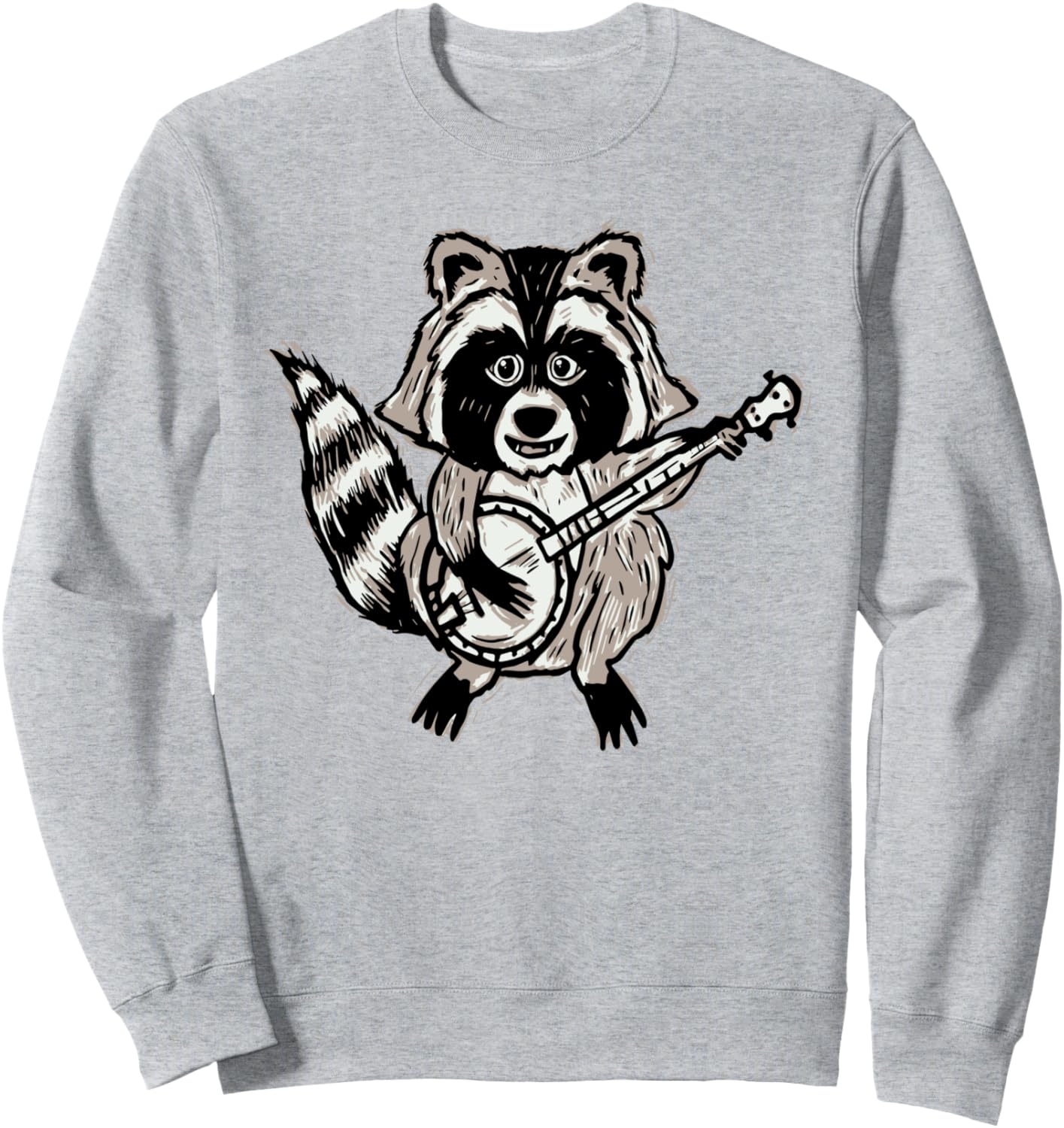 

Забавная толстовка с изображением енота, играющего на банджо, в стиле блюграсс-фолк Bluegrassgarage - Bluegrass Music Vintage Fan Tees, серый