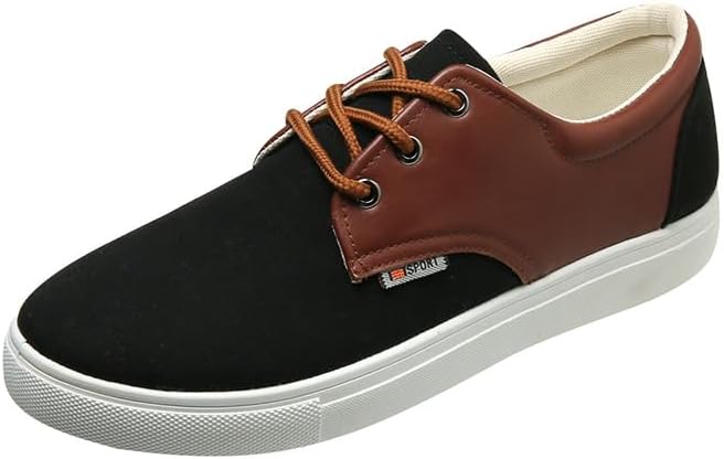 

Мужские тканевые кеды Модные кроссовки Повседневные оксфорды Дышащие обувь для тенниса, тренировок, спортзала, джоггинга, прогулок и бега Generic, черный