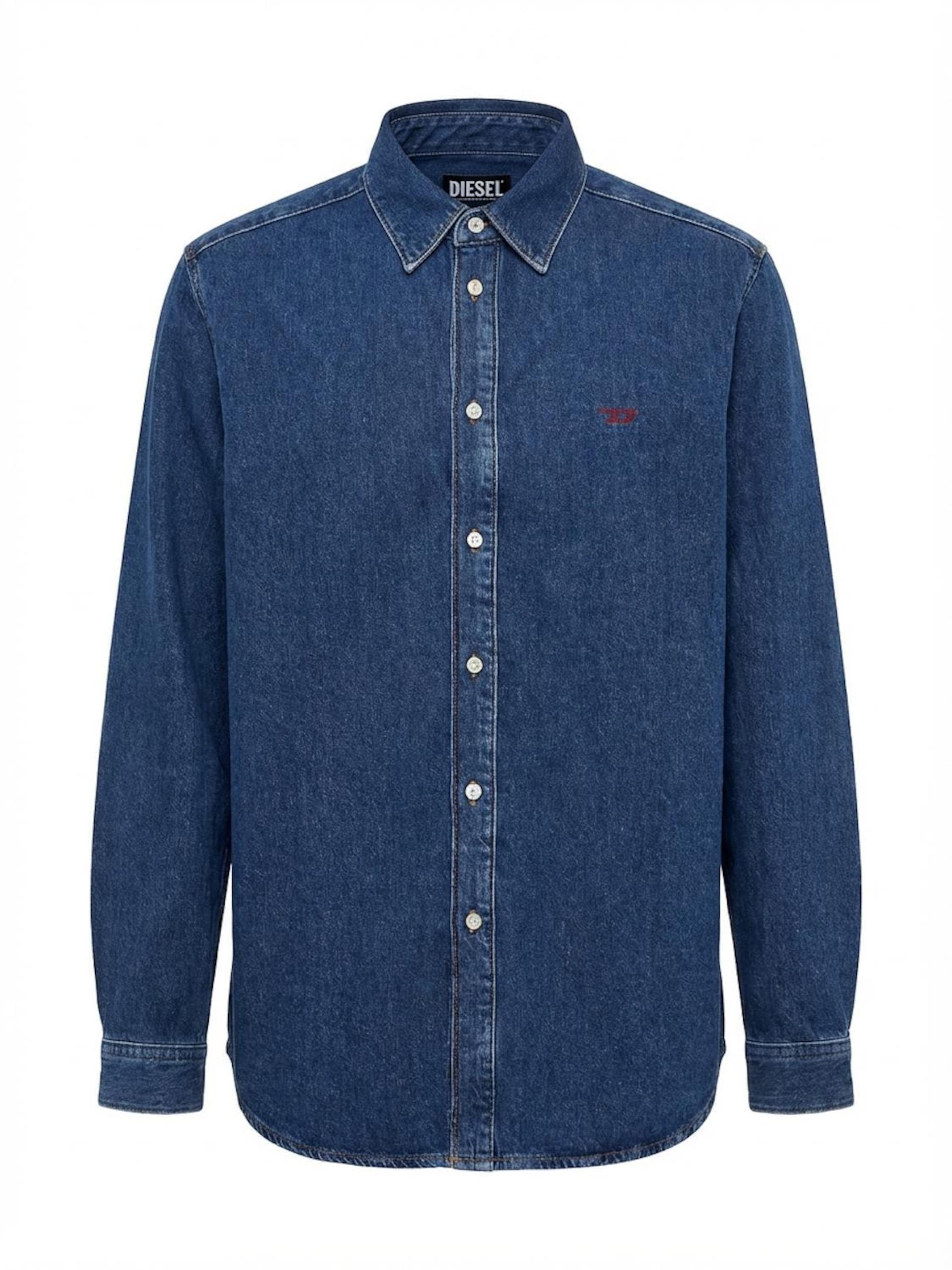 

DIESEL Рубашка на пуговицах 'D-SIMPLY' синего цвета Regular fit