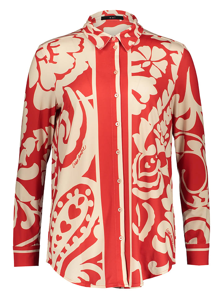 

Блуза Oui Bluse, цвет Rot/Creme